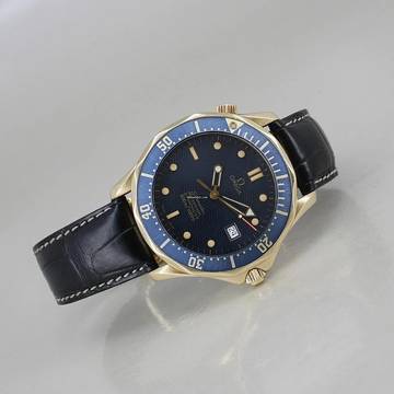  Omega Seamaster Diver 300 M Automatik 18k Gold Faltschliesse Full Set Top Zustand 