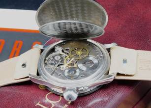 Thumbnail von Longines Lindbergh for A. Cairelli Roma Vert Rare Vintage only 3 known