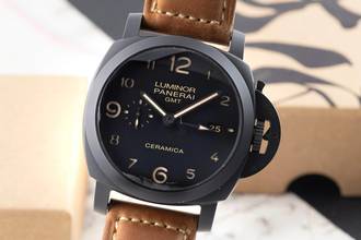 Thumbnail von Panerai Luminor 1950 3 Days GMT Automatic Marina 1950 3 Days GMT Ceramic Automatik Ref. PAM00441 B&P 2018