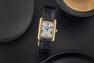 Thumbnail von Cartier Tank Silber vergoldet Quarz Damenuhr Ref. W1009654 Klassiker