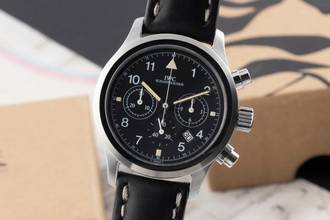 Thumbnail von IWC Fliegeruhr Chronograph Pilot Chronograph Edelstahl Quarz Herrenuhr Edelstahl Ref. IW374101