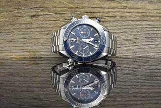  Omega Seamaster Planet Ocean Chronograph Co-Axial 45.5 Master Chronometer Blue Keramik B&P 2016 