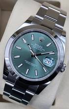 Thumbnail von Rolex Datejust 41 41mm 126300 Green dial Oyster Bracelet Unworn/New condition 12-2025