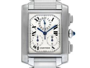 Thumbnail von Cartier Tank Française GM Großes Modell Ref.2303 2004 Box&Beschreibung sehr gut Vintage Tank Francaise GM Großes Modell