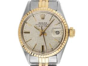  Rolex Oyster Perpetual Lady Date Ref.6517 1970 Box&Beschreibung sehr gut Vintage Oyster Perpetual Date Lady open 6/9 