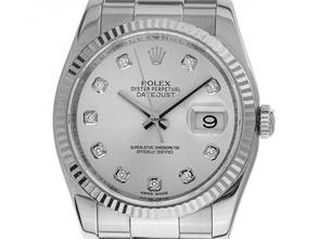 Thumbnail von Rolex Datejust 36 Ref.116234 2013 Full Set wie Neu Vintage Datejust Stahl 18kt Weißgold Diamanten