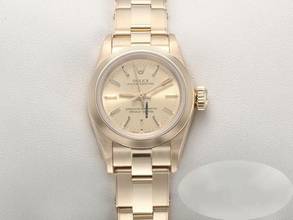 Thumbnail von Rolex Oyster Perpetual 26 Lady Oyster Perpetual 26mm Gelbgold 750 1995 Automatik Gold Damenuhr