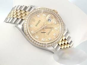Thumbnail von Rolex Datejust 36 126283RBR Steel and Yellow Gold 750 Diamonds Automatic Stainless Steel 18kt Yellow Gold Jubilee Bracelet Chronometer Oyster Gold