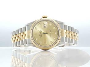 Thumbnail von Rolex Datejust 36 Mm 16233 2005 Stahl Gelbgold 750 Diamanten Automatik Gold