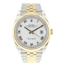  Rolex Datejust 36 Steel/Gold Jubilee White Roman Dial 