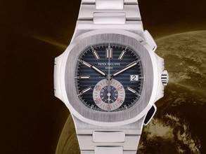 Thumbnail von Patek Philippe Nautilus 5980/1a Blue Dial - Punzone Di Ginevra Like New - Full Set 2009 Ita