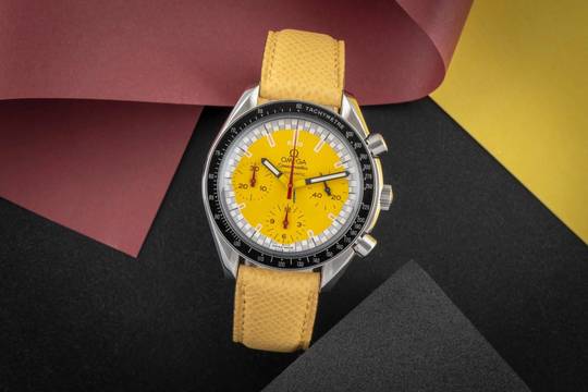  Omega Speedmaster Reduced Yellow Michael Schumacher Chronograph Ref. 3510.12 