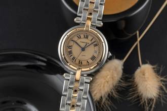Thumbnail von Cartier Cougar Panthere Ronde 2 Row Lady Stahl / Gold Damenuhr Ref. 183964 Klassiker