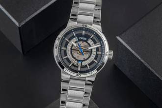  Oris TT1 Engine Date Stahl Automatik Herrenuhr Ref. 01 733 7752 4124-07 8 24 08 