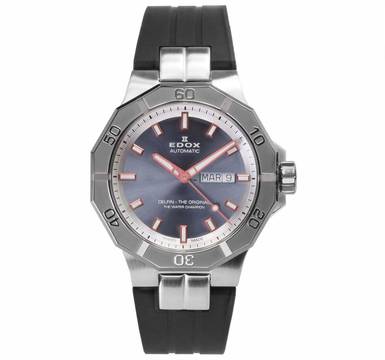  Edox Herren Uhr Automatik 88008 3GCA BGO Swiss Made Delfin 43 mm Ø Neu 