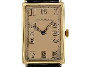  Patek Philippe Vintage Rectangular Art Deco 1912 Full Set sehr gut Vintage Rectangular Art Deco 18kt Gelbgold 