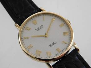 Thumbnail von Rolex Cellini 18 Karat Gelbgold Cellini Handaufzug 32 mm im Top Zustand mit Jubiläumsblatt und original 18 Kt. Schließe