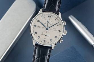 Thumbnail von IWC Portugieser Chronograph Stahl Automatik Herrenuhr IW371446 Papiere 2014