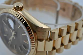  Rolex Day-Date 36 Oyster Perpetual Day Date 18k Gold 18238 Havana Tropical Double Quickset 