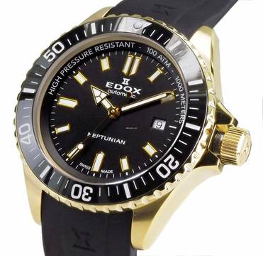  Edox Herren Uhr Automatik Neptunian 80120 37JCA NID Swiss Made Ø 44 mm 100 ATM 