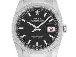 Thumbnail von Rolex Datejust 36 Roulette Ref.116234 2017 LC 100 Full Set wie Neu Vintage Datejust Roulette Stahl 18kt Weißgold