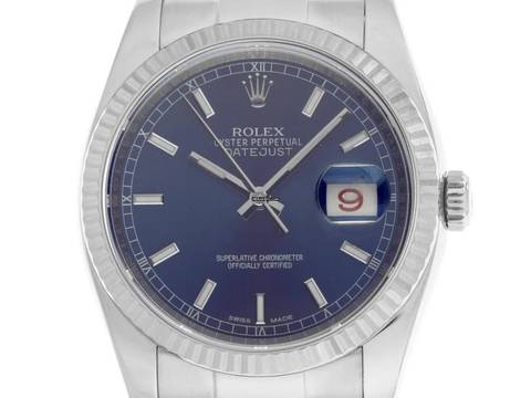  Rolex Datejust 36 Roulette Ref.116234 2007 Box&Beschreibung wie Neu Vintage Datejust Roulette Stahl 18kt Weißgold 
