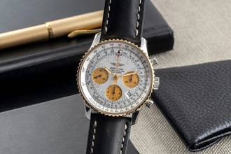  Breitling Navitimer Chronograph Stahl / Gold Automatik Herren Ref D23322 Papiere 