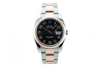 Thumbnail von Rolex Datejust 36 36MM - Rolesor Everose - Black Arabic Dial - Roulette Date Wheel 116201 2012