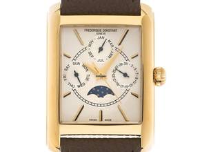  Frederique Constant Classics Carree Ref.FC-265S4C5 Full Set Neu Classics Carree Vollkalender Mondphase 