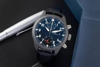 Thumbnail von IWC Fliegeruhr Chronograph Top Gun Pilot Top Gun Ceramic Automatik Herrenuhr Ref. IW389001 B&P