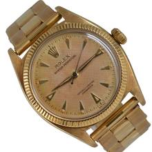 Rolex Oyster Perpetual 6502 OCC Honeycomb cream dial yellow gold 18KT 1957 