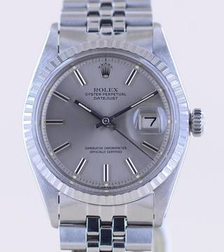  Rolex Datejust 1603 Knickblatt Jubile Faltband Stahl Klassiker 1973 Automatic Vintage 