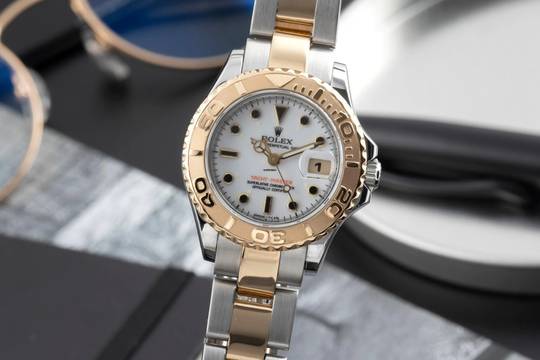  Rolex Yacht-Master 29 Stahl Gold Automatik Oyster Perpetual Ref. 169623 Papiere 