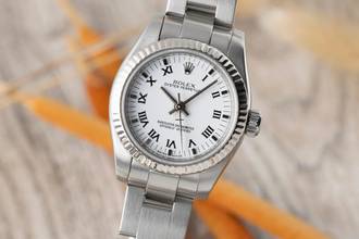 Thumbnail von Rolex Oyster Perpetual 26 Stahl / Weissgold Automatik Damenuhr Ref. 176234 M-Serie