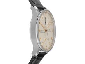 Thumbnail von IWC Portugieser Chronograph Ref.IW371604 2025 Full Set Ungetragen Portugieser Chronograph Krokoleder Faltschließe