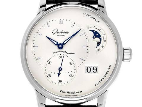  Glashütte Original PanoMaticLunar Ref.1-90-02-42-32-61 2026 Full Set Ungetragen PanoMaticLunar Mondphasenanzeige Krokoleder Faltschließe 