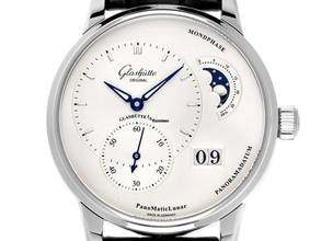 Thumbnail von Glashütte Original PanoMaticLunar Ref.1-90-02-42-32-61 2026 Full Set Ungetragen PanoMaticLunar Mondphasenanzeige Krokoleder Faltschließe