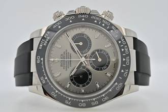  Rolex Daytona Cosmograph 18k Weißgold White Gold 116519LN LC150 Ghost Rubber Strap Oysterflex 