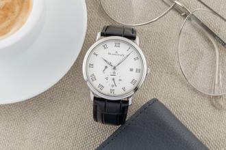 Thumbnail von Blancpain Villeret Ultraflach Ultraplate Stahl Handaufzug Ref. 6606-1127-55B