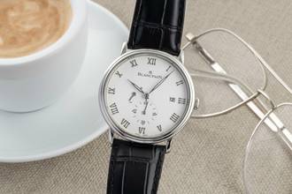 Thumbnail von Blancpain Villeret Ultraflach Ultraplate Stahl Handaufzug Ref. 6606-1127-55B