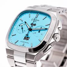 Thumbnail von Glashütte Original Seventies Chronograph Panoramadatum Chrono Panorama Discoblue – 1 of 100 – 1-37-02-10-02-70 – NEW – 22 Full Set