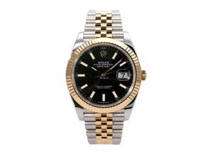  Rolex Datejust 41 Edelstahl Gelbgold Ref. 126333 Schwarz Index Jubile-Band 