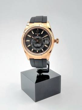  Rolex Sky-Dweller 18 Kt. Rose gold unworn rhodium grey dial Full Set 2021 Austria 