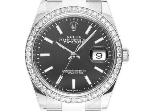  Rolex Datejust 36 Ref.126284RBR 2024 Full Set Ungetragen Datejust Diamanten 