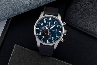 Thumbnail von IWC Fliegeruhr Chronograph Pilot Fliegeruhr Chronograph Automatik Herrenuhr Ref. IW377701 Papiere