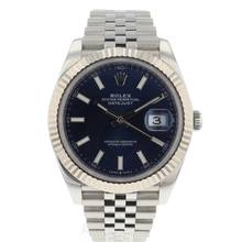  Rolex Datejust 41 Fluted Blue Dial 