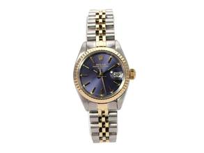  Rolex Lady-Datejust 26 Edelstahl / Gelbgold Ref. 6917 Purple 