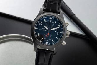 Thumbnail von IWC Fliegeruhr Chronograph Top Gun Pilot Chronograph Top Gun Keramik Automatik Herrenuhr Ref. IW388001 B&P