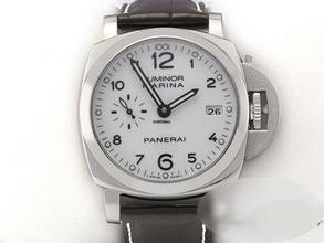 Thumbnail von Panerai Luminor Marina 1950 3 Days Automatic Pam00523 Edelstahl Automatik Stahl Leder Steel White Dial