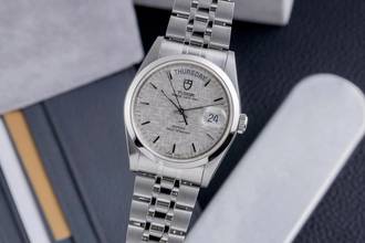  Tudor Prince Date Day Silver Dial Edelstahl Automatik Herrenuhr Ref. 76200 